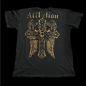 Affliction shirt with cross graphic 2XL Geunge jnco tapout